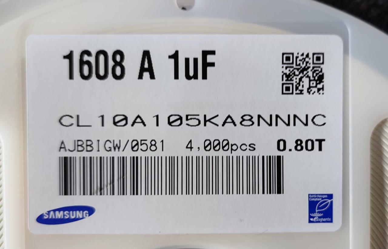 CL10A105KA8NNNC 1uF 25V SAMSUNG X5R 10% 0603 MLCC SMD SMT ET7918