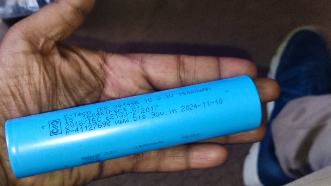 3.2V 15Ah Lithium phosphate IFR34145E 15000 K-Tech 0.5C ET6631