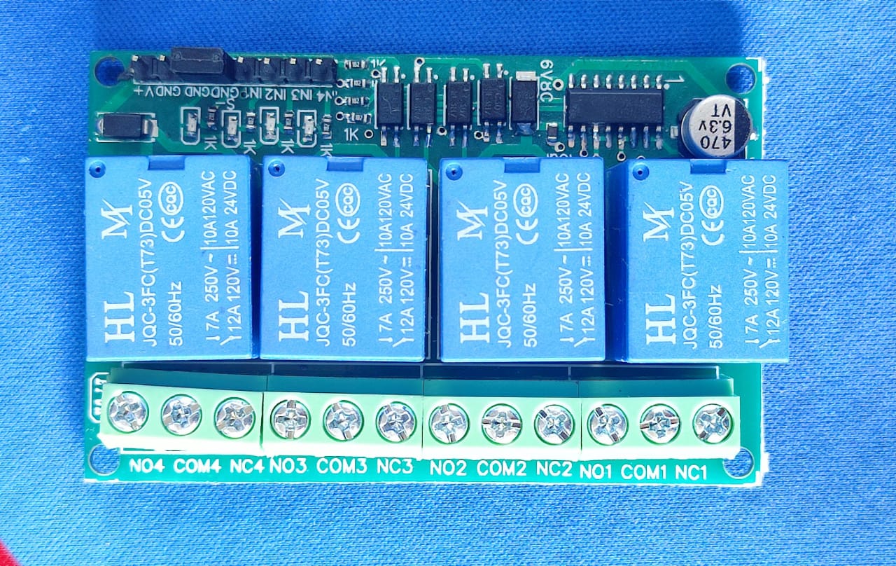 5V 4 Channel Relay Module 7A opto isolated with ESD & Reverse voltage protection 4CH ET7916