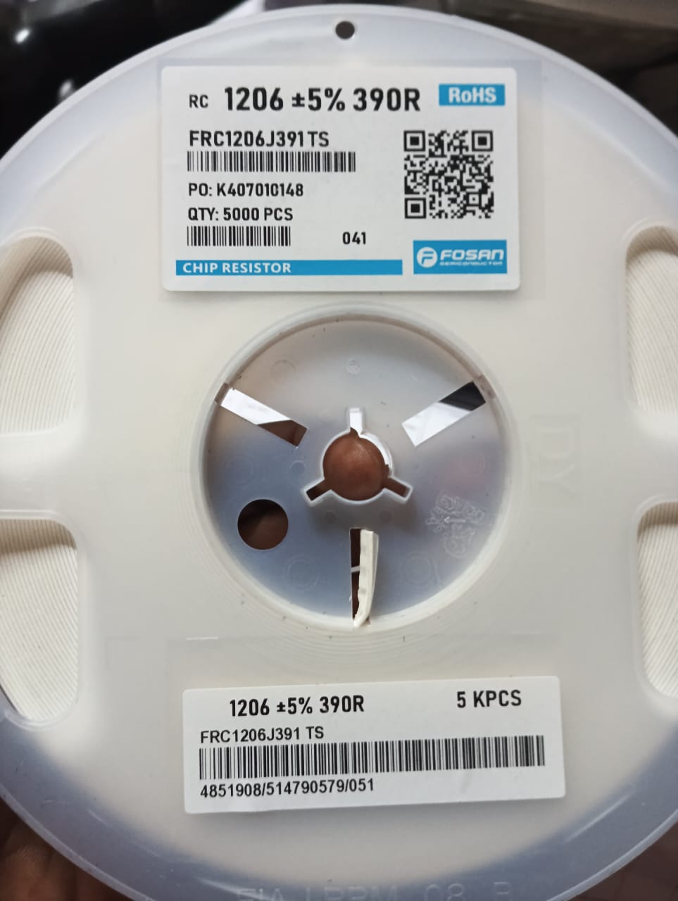 390 OHM 1206 SMD RESISTOR 0.25W 5% TOLERANCE 390R 390E ETD11150