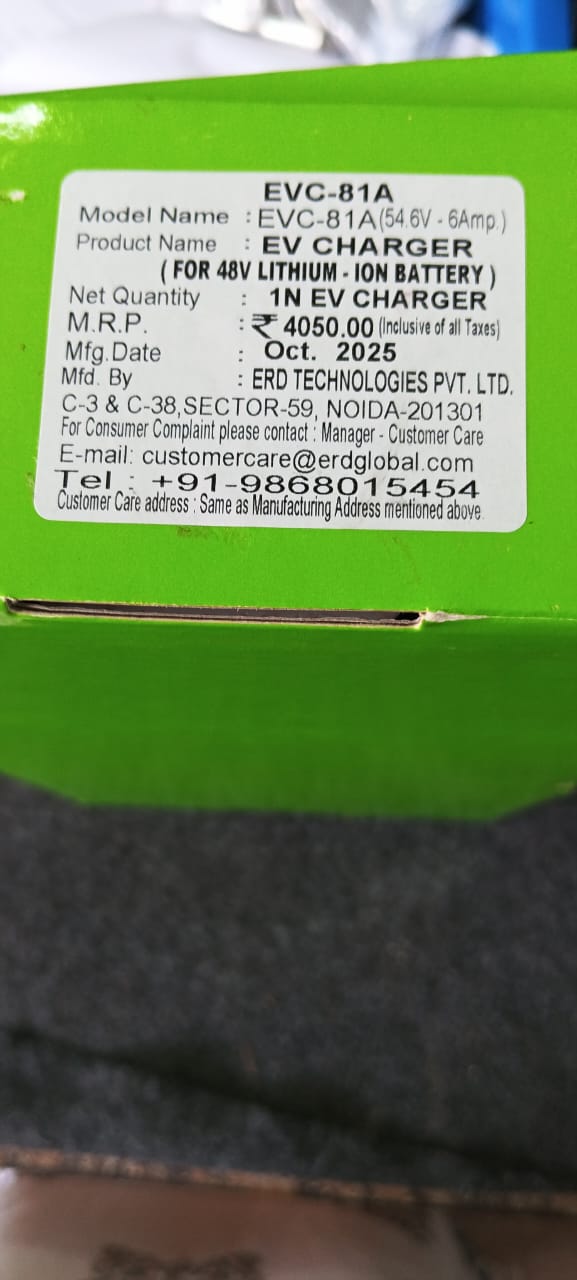 ERD 54.6v 6Amp Lithium 48V battery charger EVC-81A ET8910