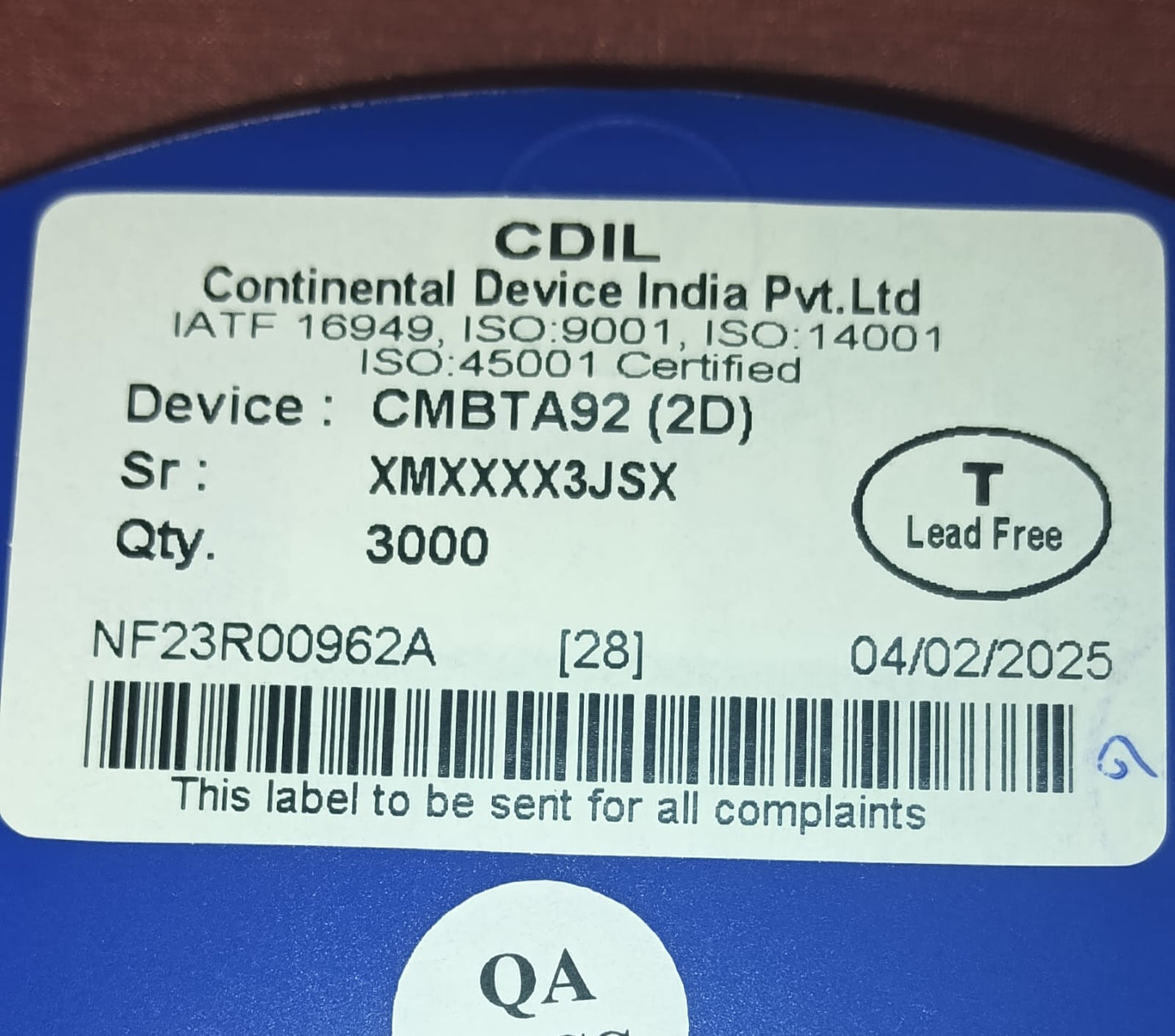 CMBTA92 MMBTA92LT1G cdil SOT23 2D SMD PNP A92 Transistor ETA1614