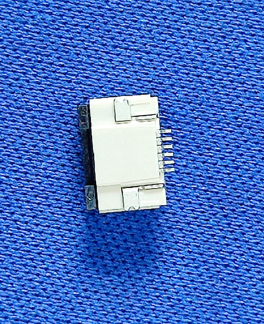 AFC01-S06FCA-00 Flip type 6P Bottom Contact Horizontal attachment 0.5mm SMD P=0.5mm Right Angle FFC FPC Connector