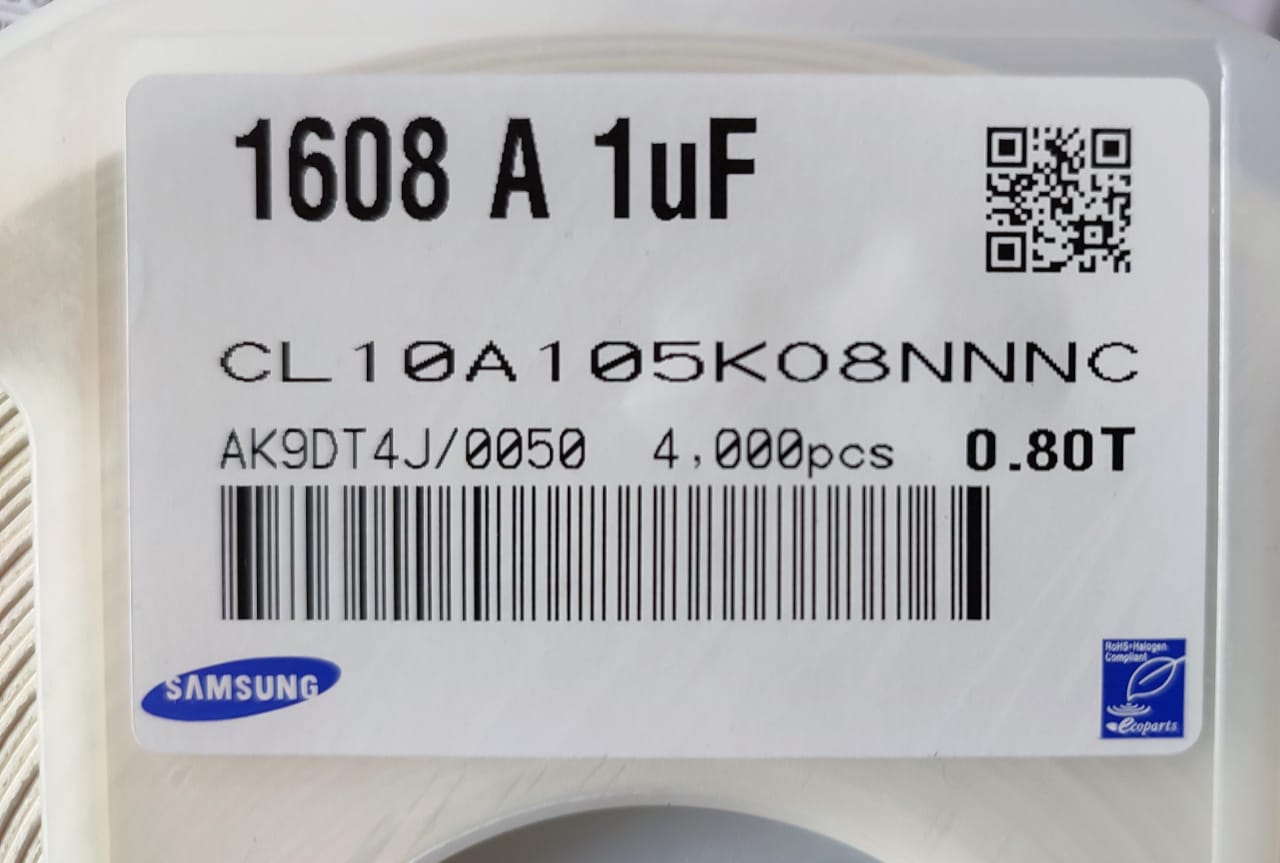 CL10A105KO8NNNC 1uF 16V SAMSUNG X5R 10% 0603 MLCC SMD SMT ET7919