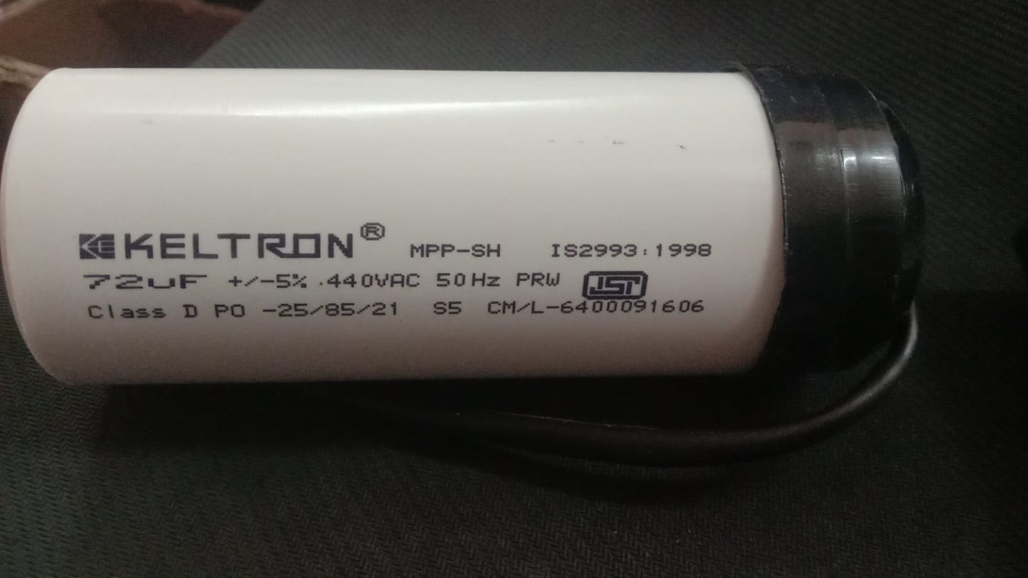 72uF 440V AC CAPACITOR 72 MFD KELTRON ETD11047