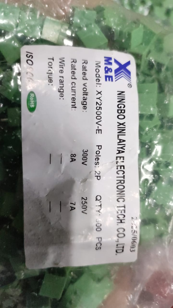 XY2500 2pin 3.81mm pitch Straight vertical male Terminal Connector XINYA 2P ET9532