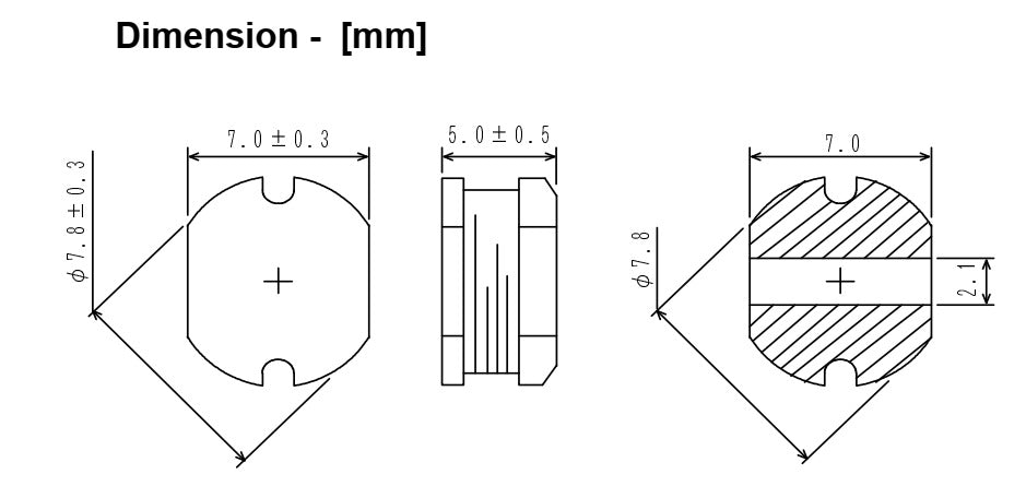 4.7UH CD75 SMD Power inductor 4R7 ET7126