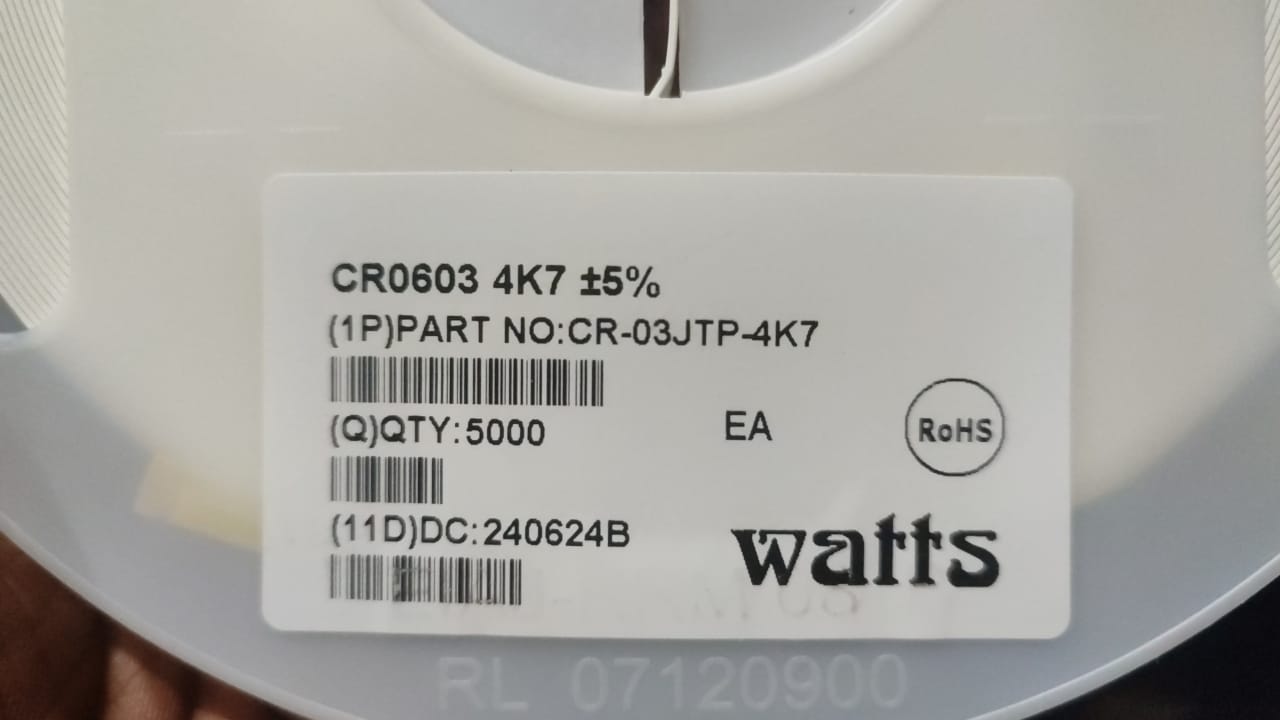 4.7K OHM 0603 SMD RESISTOR 1/16W 4K7 472 5% ET9233