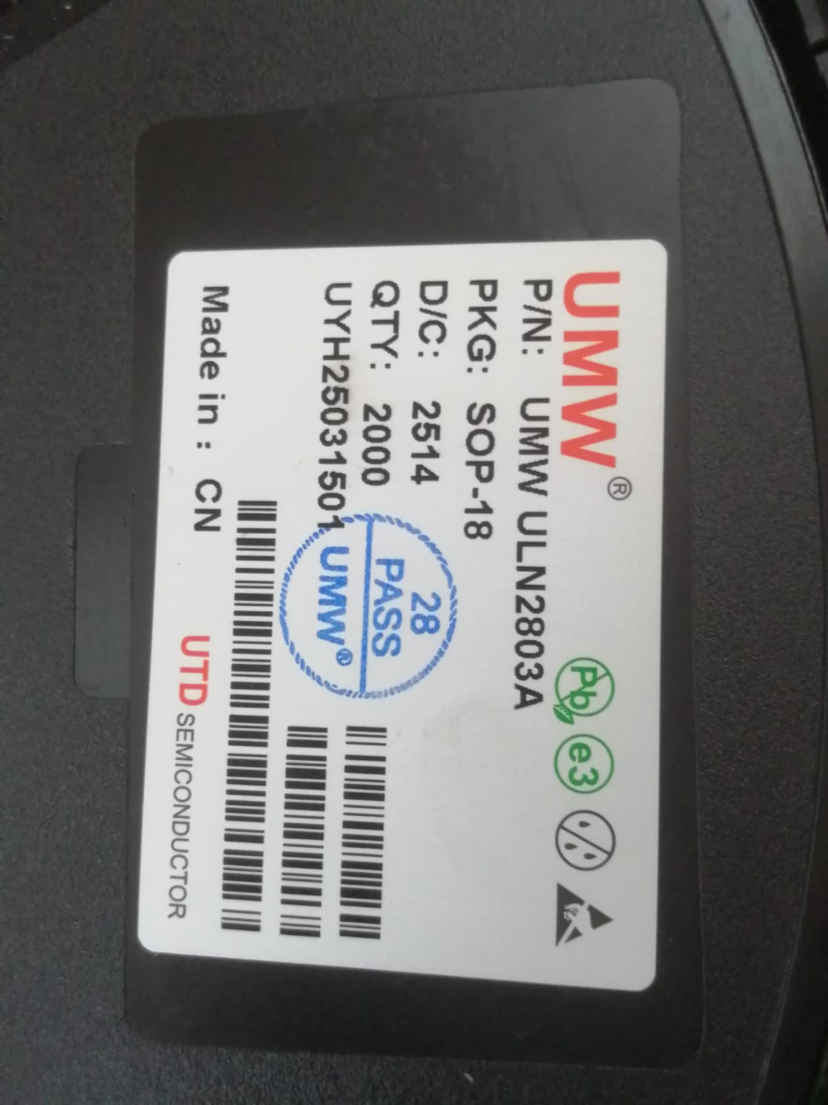 ULN2803A SOP-18 UMW Darlington Transistor Arrays smd ETH6630