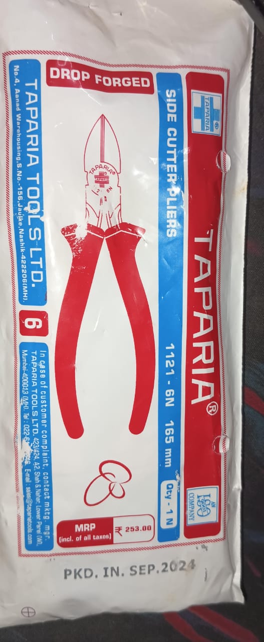1121-6N 165MM TAPARIA SIDE Wire Cutter PLIERS ETD11319