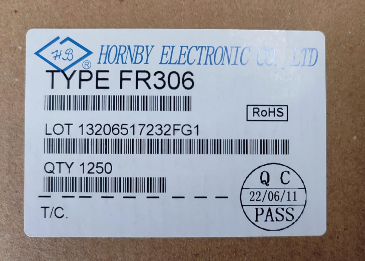 FR306 3A 800V HORNBY FAST RECOVERY DIODE ETA1387