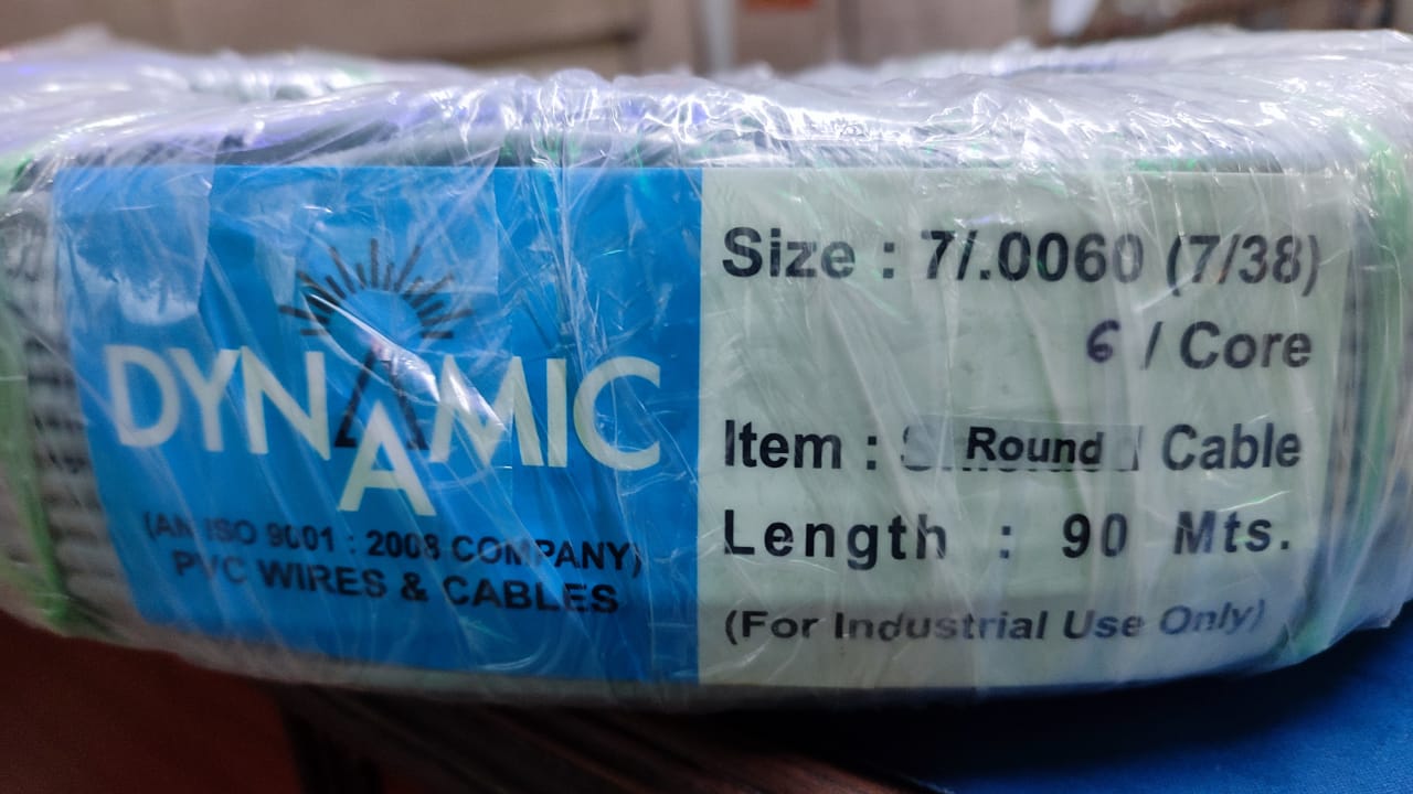 6 Core Round Cable Wire GREY 7/.0060 (7/38) 1 Meter ET7208