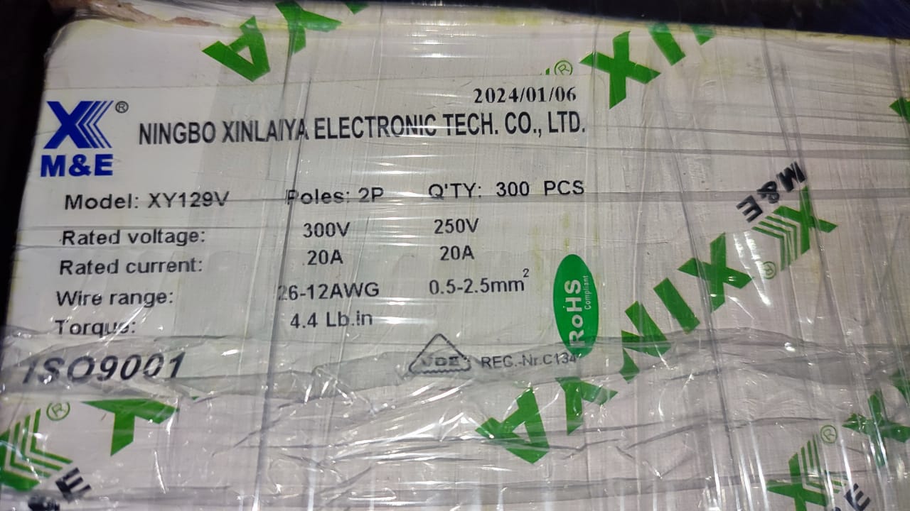 XY129V 2 Pin 5mm PCB Terminal Block connector XINYA 300V 20A 129 2Pin ET8281