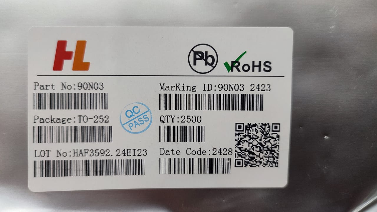 90N03 TO252 HL SMD N-Channel MOSFET 30V 90A ET7769