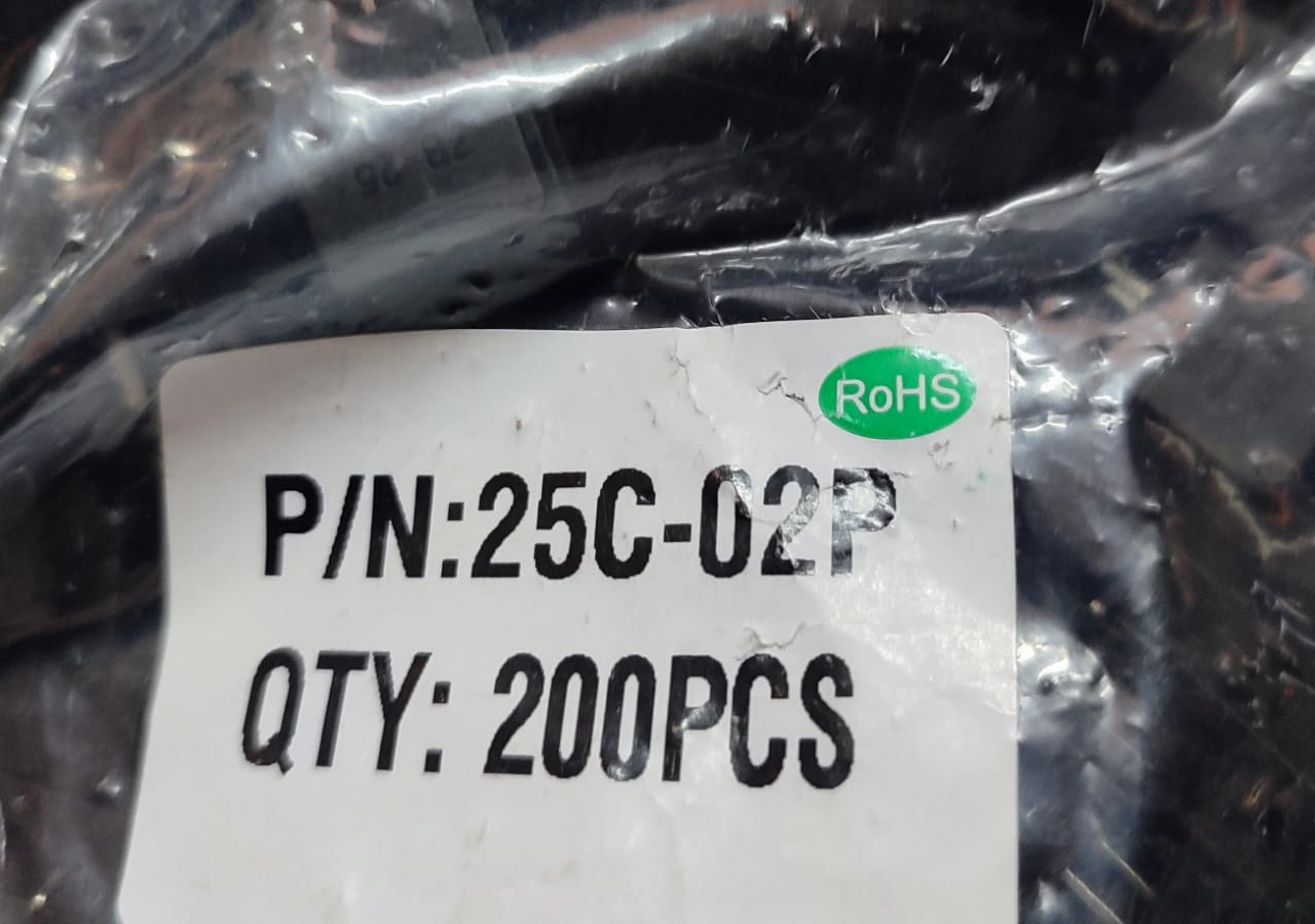 ZBA200 ZB25C-2P BLACK PCB TERMINAL BLOCK 7.62MM 2 PIN 300V 20A ET7377