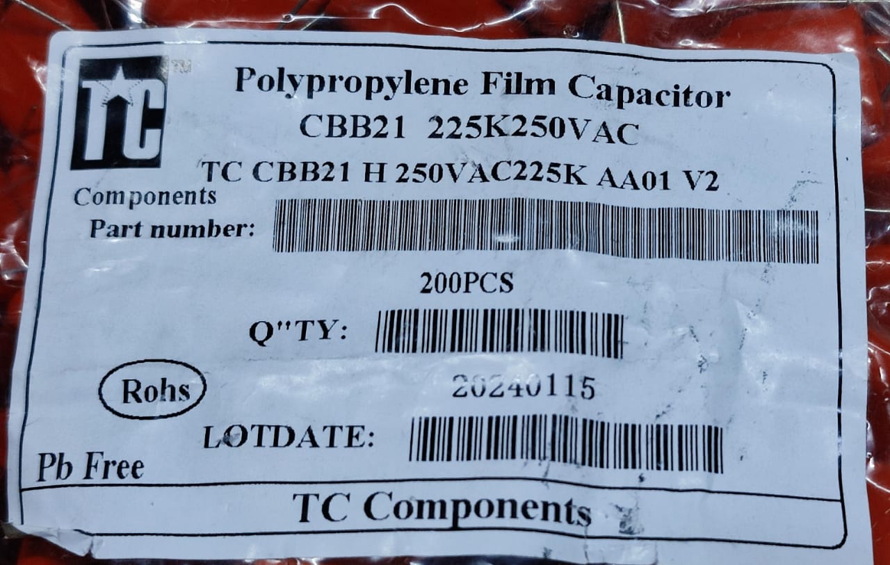 2.2UF 250V AC Polyester Film Capacitor 225 2.2K250V ET10630