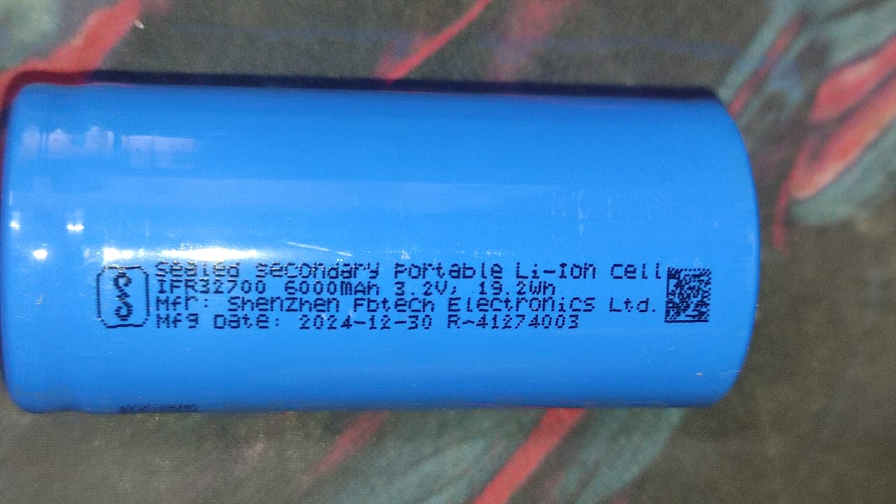 LiFePO4 3.2V IFR32700 FB TECH 6000mAh 6ah SOLAR GRADE 0.5C ET8311