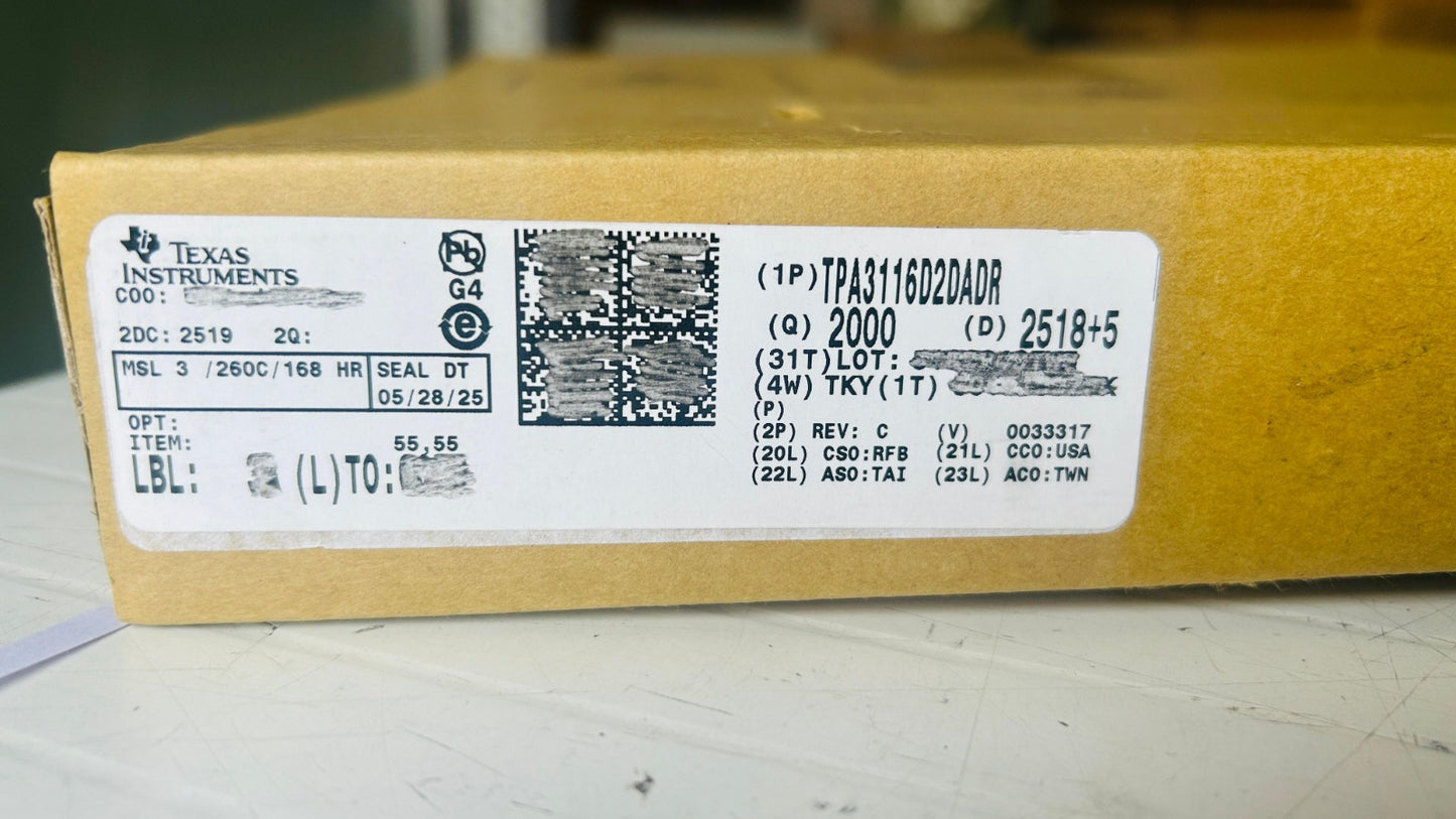 TPA3116D2DADR TI audio amplifier SMD HTSSOP-32 ET7577