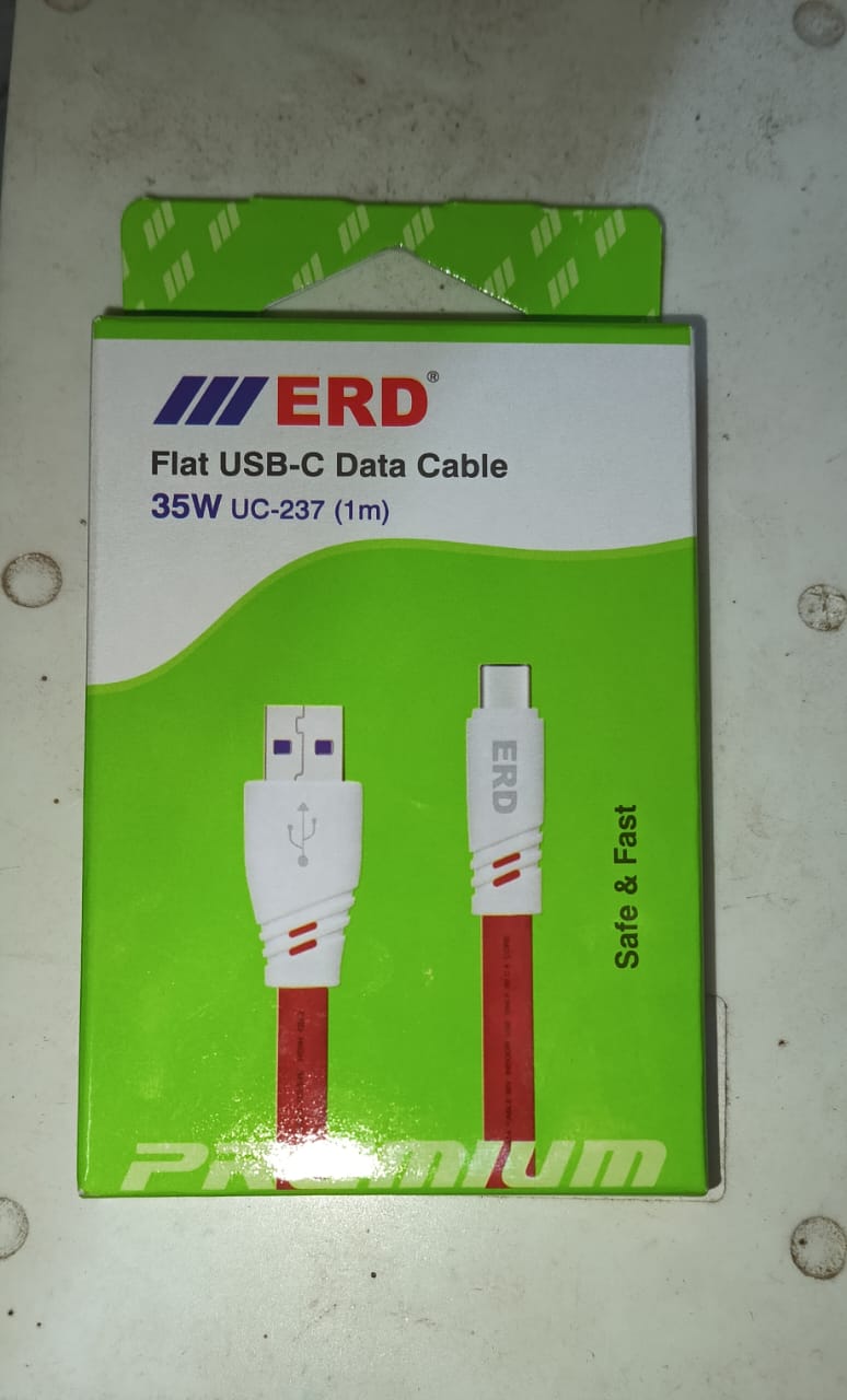 ERD Flat USB-C Data Cable 35w UC -237 (1m) ETD11261