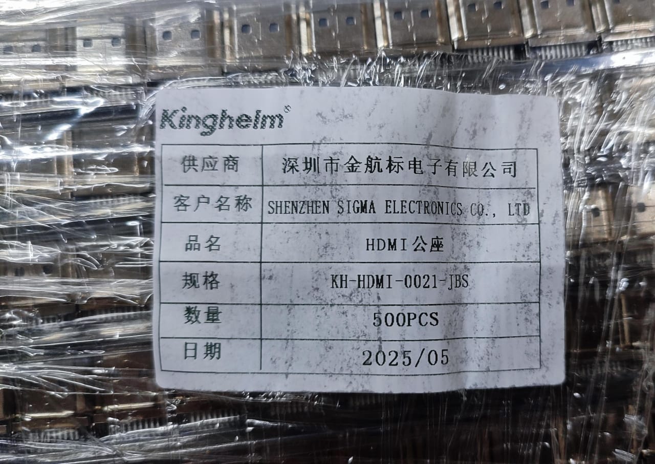 KH-HDMI-0021-JBS 0.5A 40V 19PIN SMD HDMI male Connector A2034