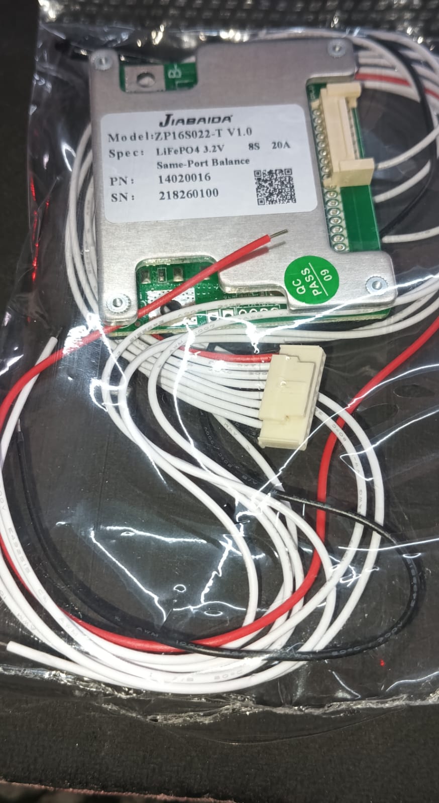 8S 20A BMS Lithium Iron Phosphate LFP JIABAIDA ETH6651