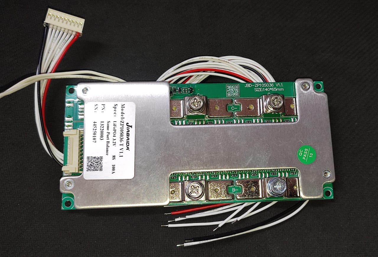 8S 100A BMS Lithium Iron Phosphate LFP SAME PORT W/P JIABAIDA 3.2V 24v ETD11367