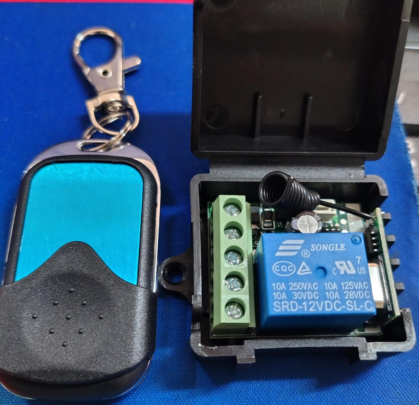 DC 12v 1CH Channel Wireless RF Remote Control Switch Transmitter Receiver 10A Relay ET5479