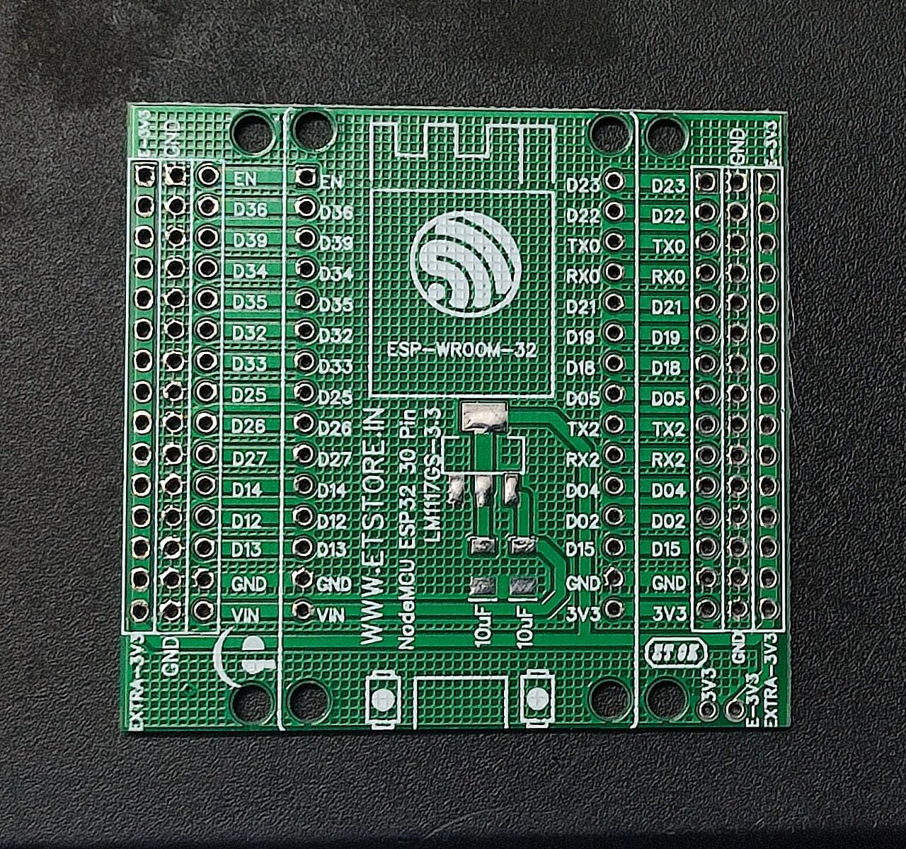 ESP-WROOM-32 ESP32 30pin BREAKOUT BOARD PCB 55X52mm ET6247