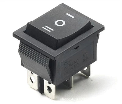 DPDT Rocker Switch 3 Position 6Pin 16A 250V AC Switch Button Latching On-Off-on SE 287 ET8218