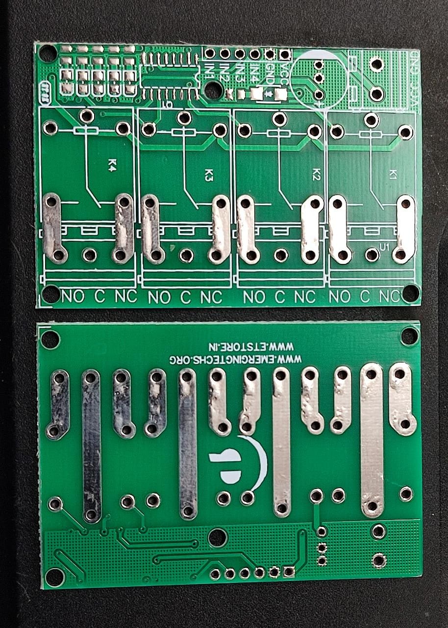 PCB FOR 4 channel 5v or 12v High trigger RELAY MODULE 4CH ET7265
