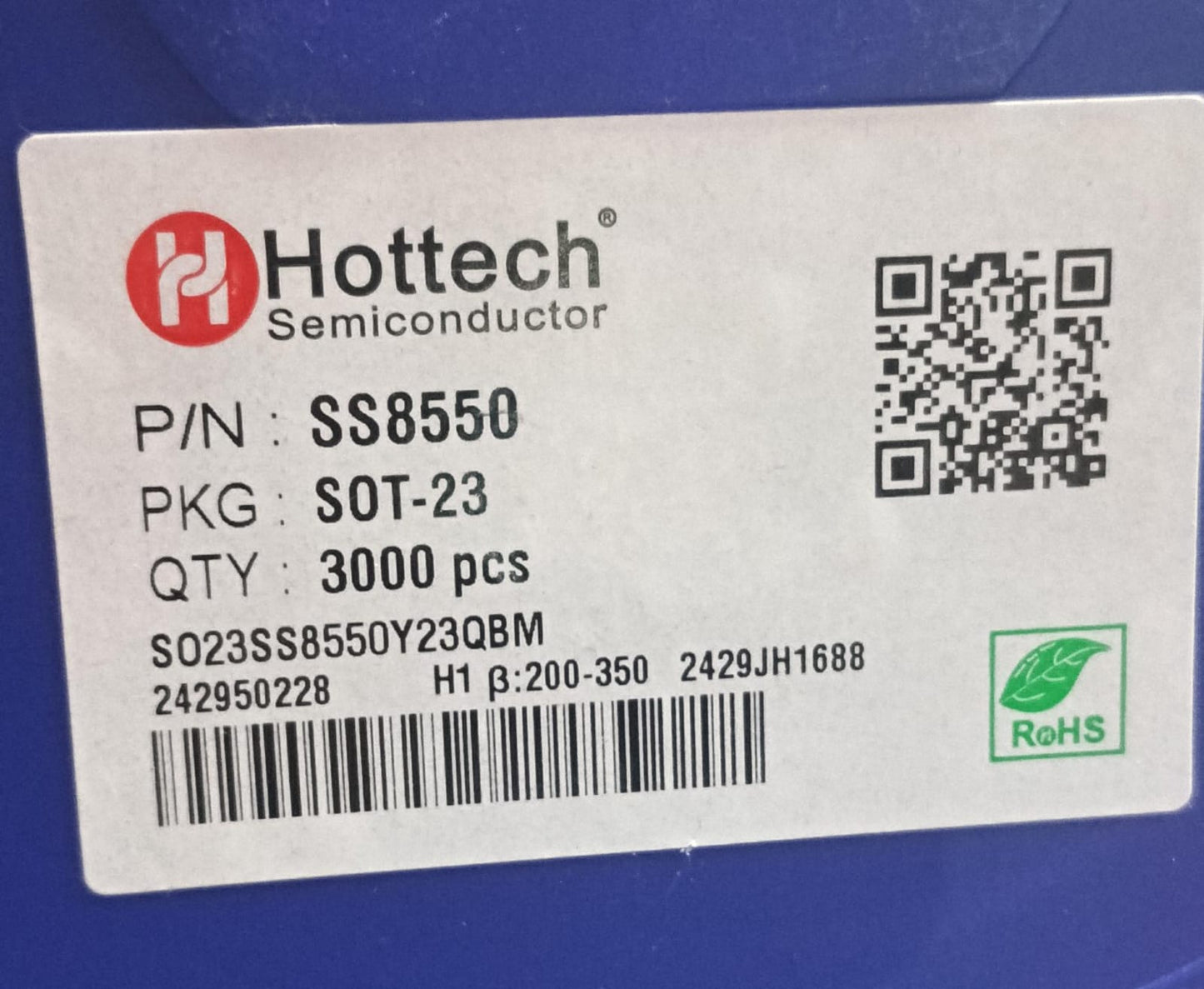 SS8550 SOT23 HOTTECH Y2 PNP SMD Transistor 25V 1.5A ET9812