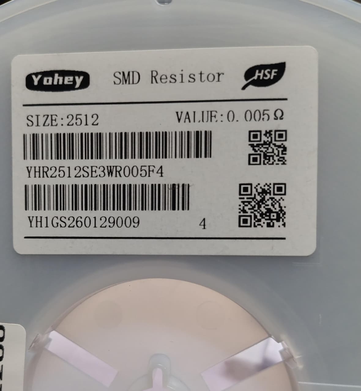 5milli OHM R005 3W 2512 SMD Current Sensing Resistors 1% YHR2512SE3WR005F4 Yohey ET9224