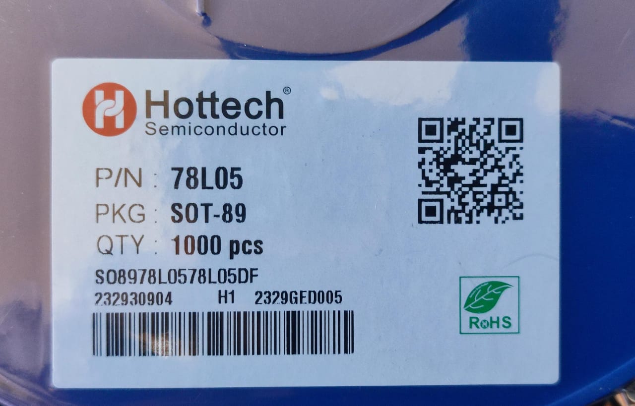 78L05 SOT89 SMD 5V 100MA HOTTECH 7805 ETA1328