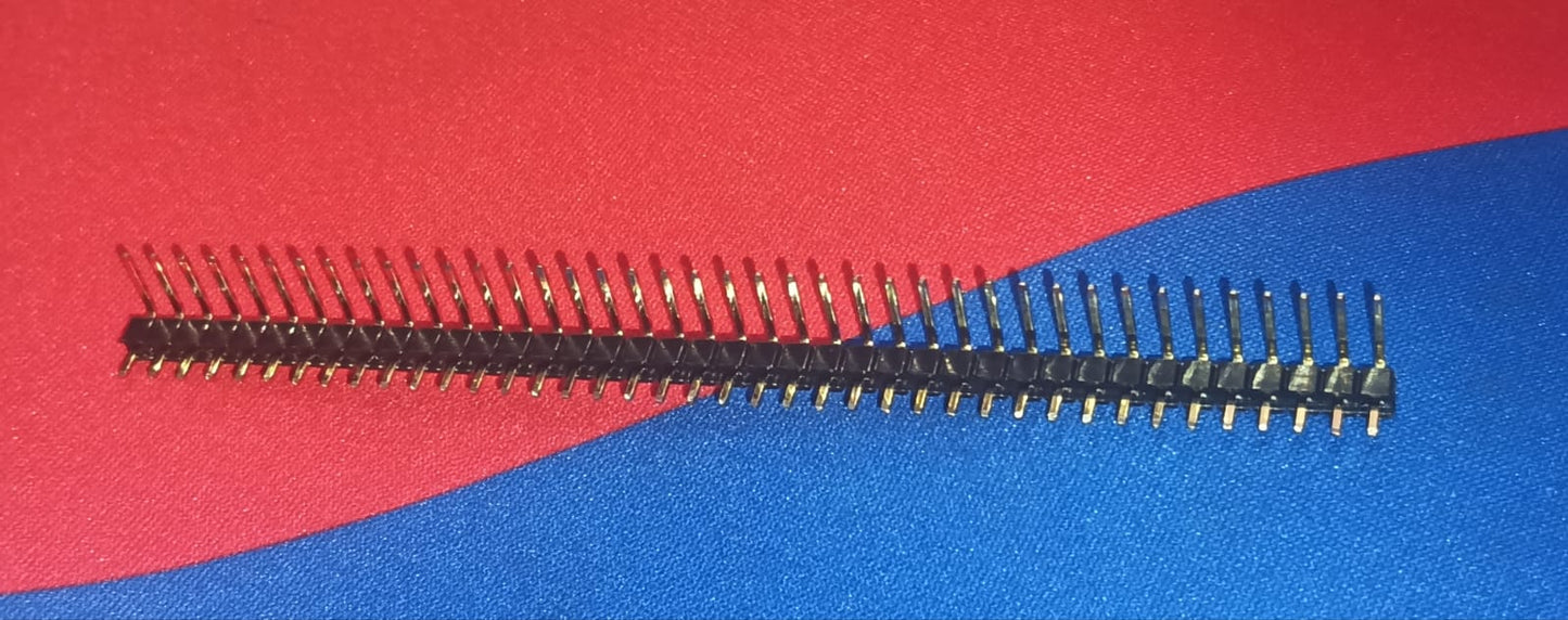 40 pin MALE HEADER Bent Right Angle 2.54mm 40pin 1x40p GOLD PLATED ETE9904