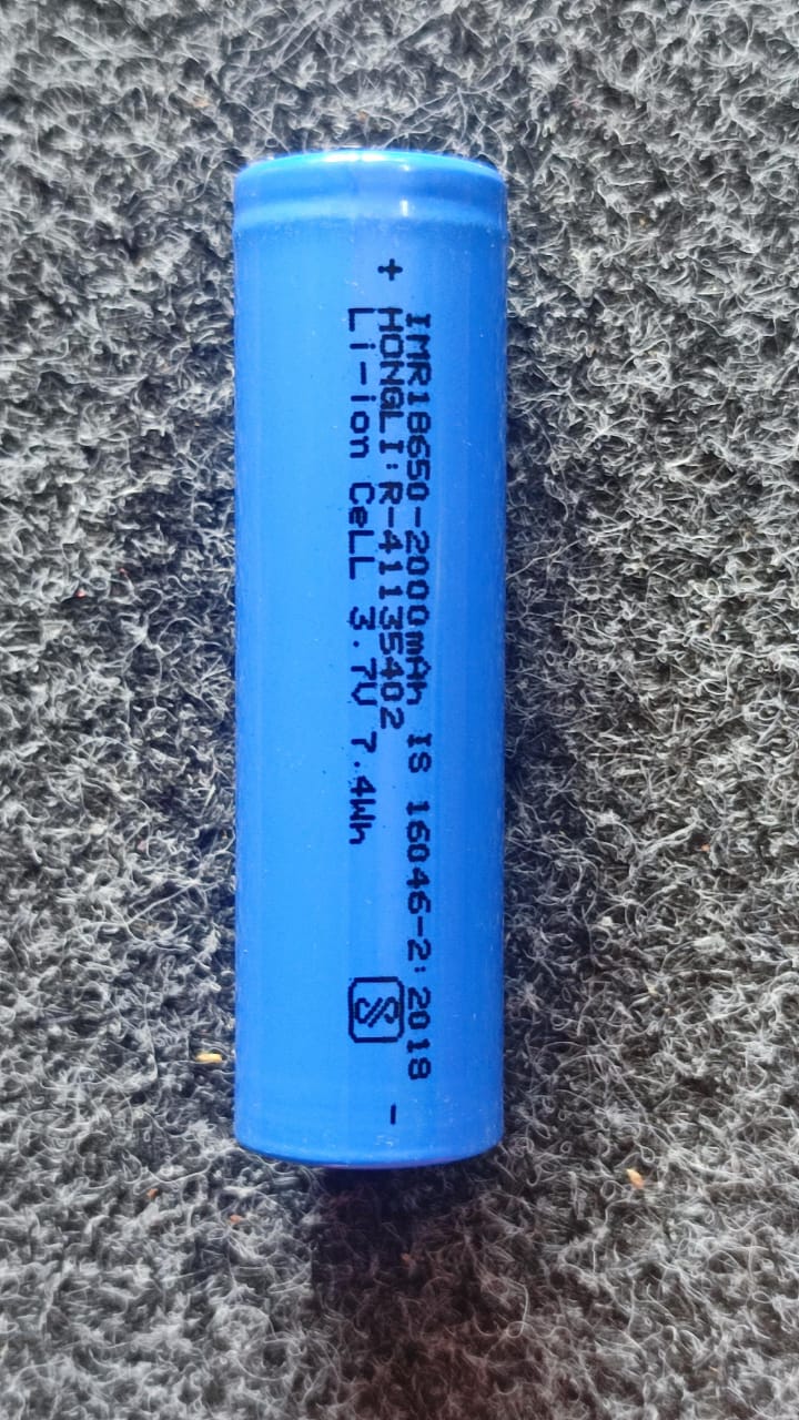 3.7V 2000mAh 18650 Li-ion Battery Lithium Cell Rechargeable Hongli ET8055