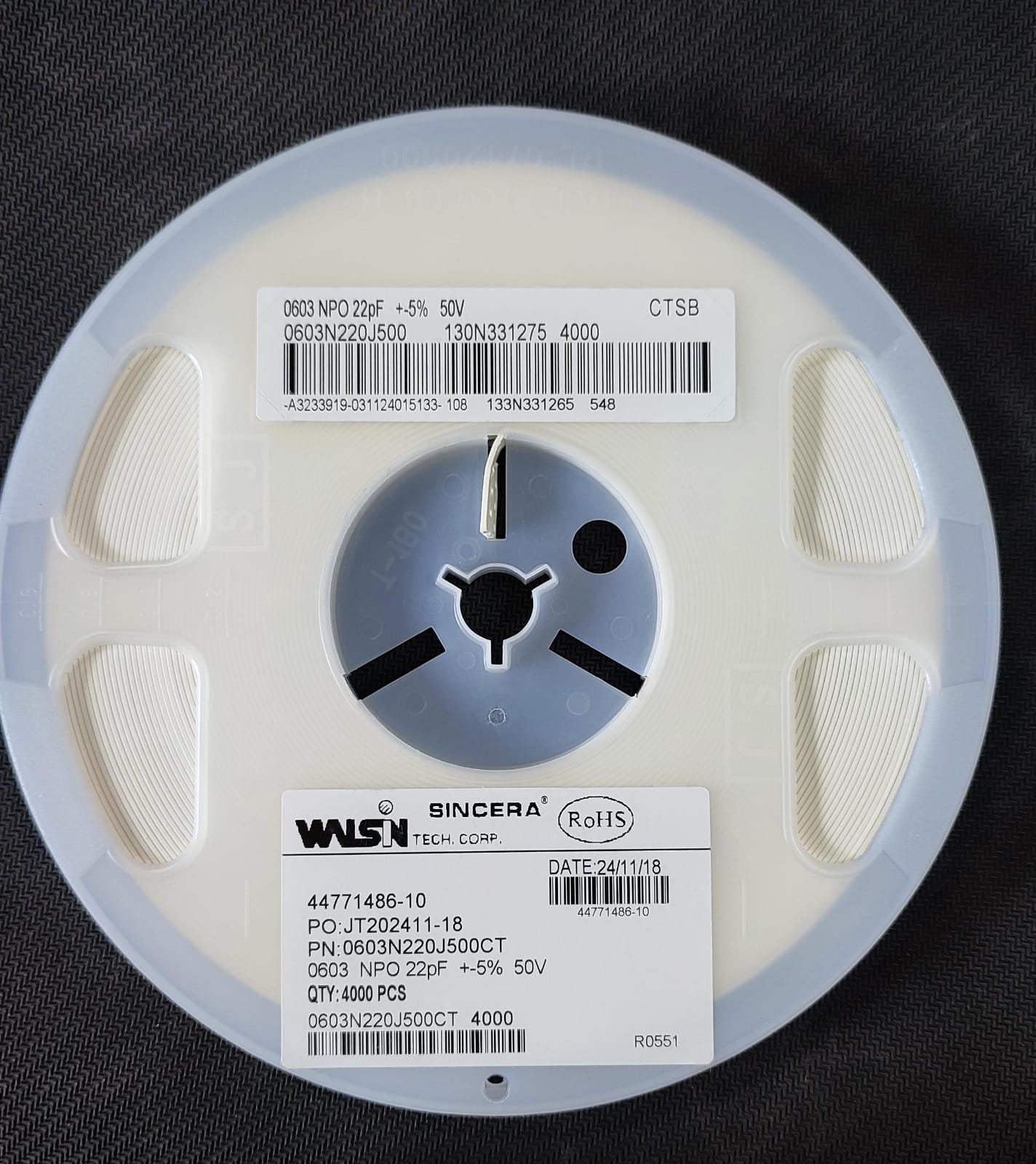 22PF C0603 PACKAGE SMD Ceramic Capacitor 50V 22 WNSIN ET9277