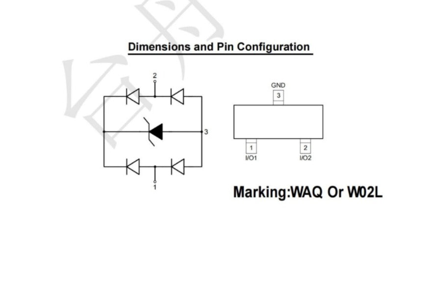 ESD5302F SOT23 ESD and Surge Protection TVS Array ESD ETA2051