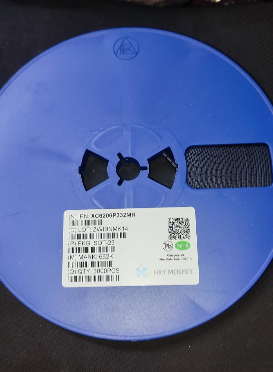 XC6206P332MR SOT-23 HXY SMD 662K 3.3V 300mA VOLTAGE REGULATOR ET7650