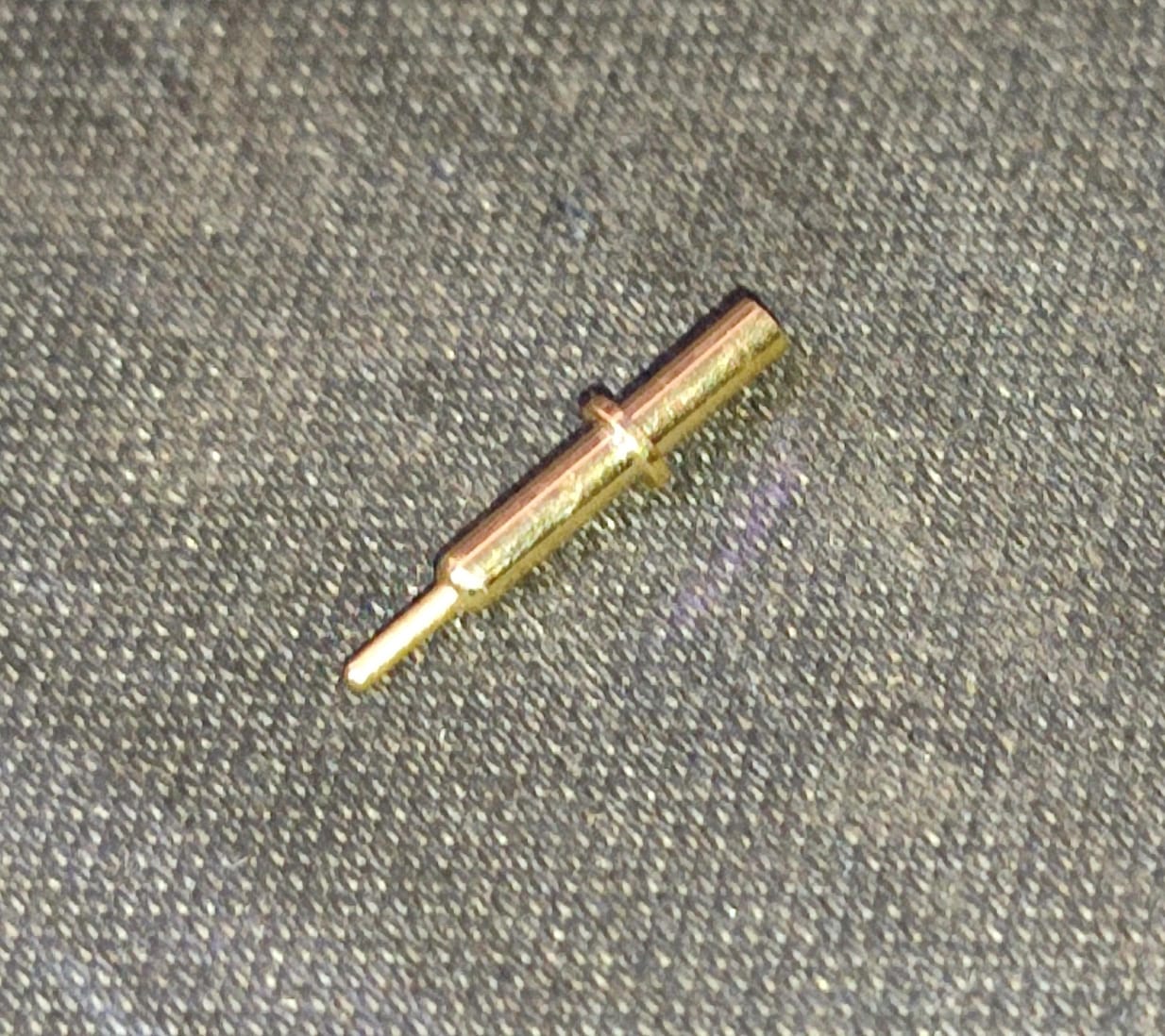 YZ43315123P-01 Xinyangze Brass Pogo Pin 12.35mm 6.85mm 1A Gold Contacts, Spring Loaded ETD11256
