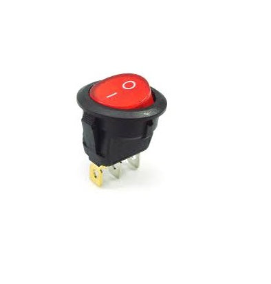 Red Round Rocker Switch 3 LEG with indicator light 6A 250V ON-OFF ET8230