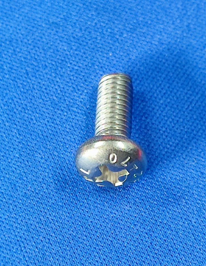 M6x12mm bolt pan head STAR SS stainless steel ETH6589