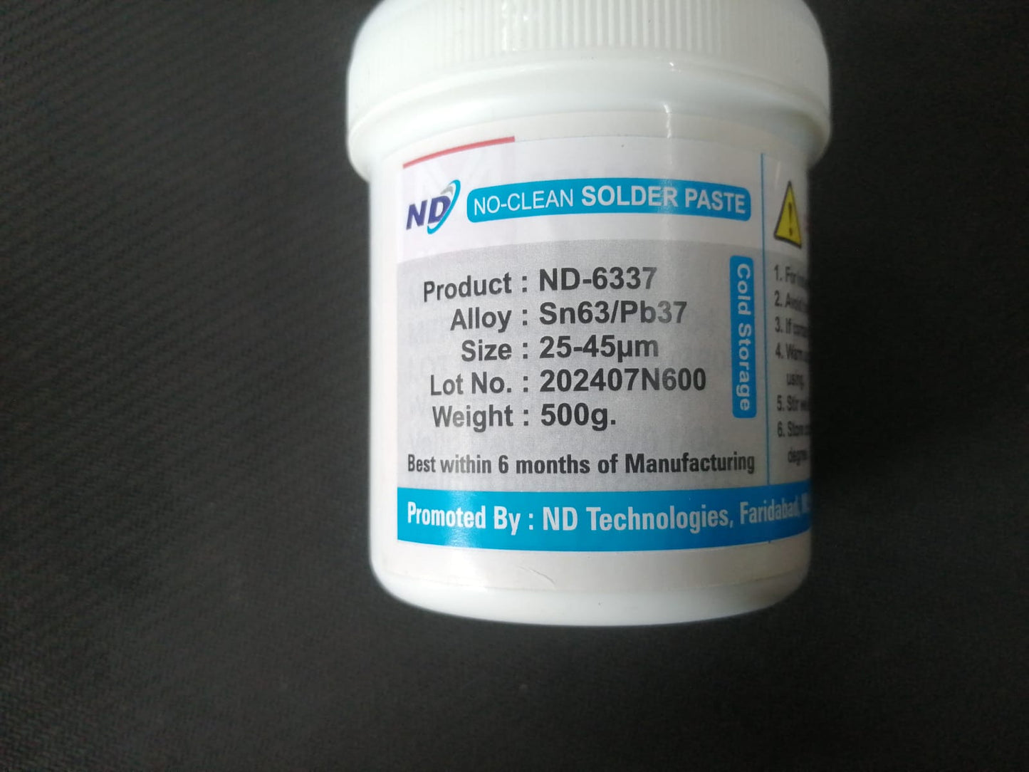 500g Smd Solder paste Lead 63/37 ET10892