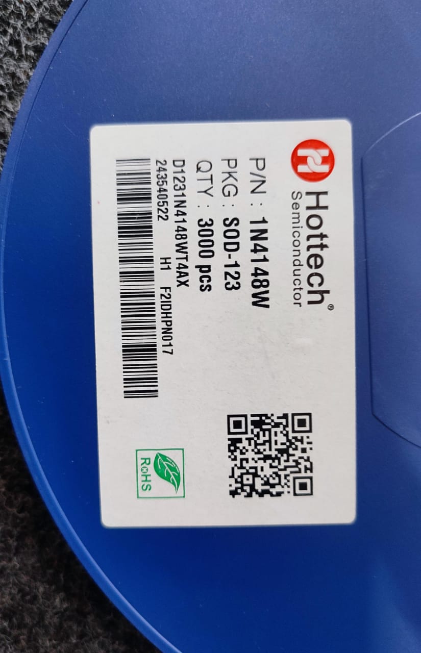 1N4148W T4 SMD Fast Switching Diode SOD-123 75V 150mA ETA1612