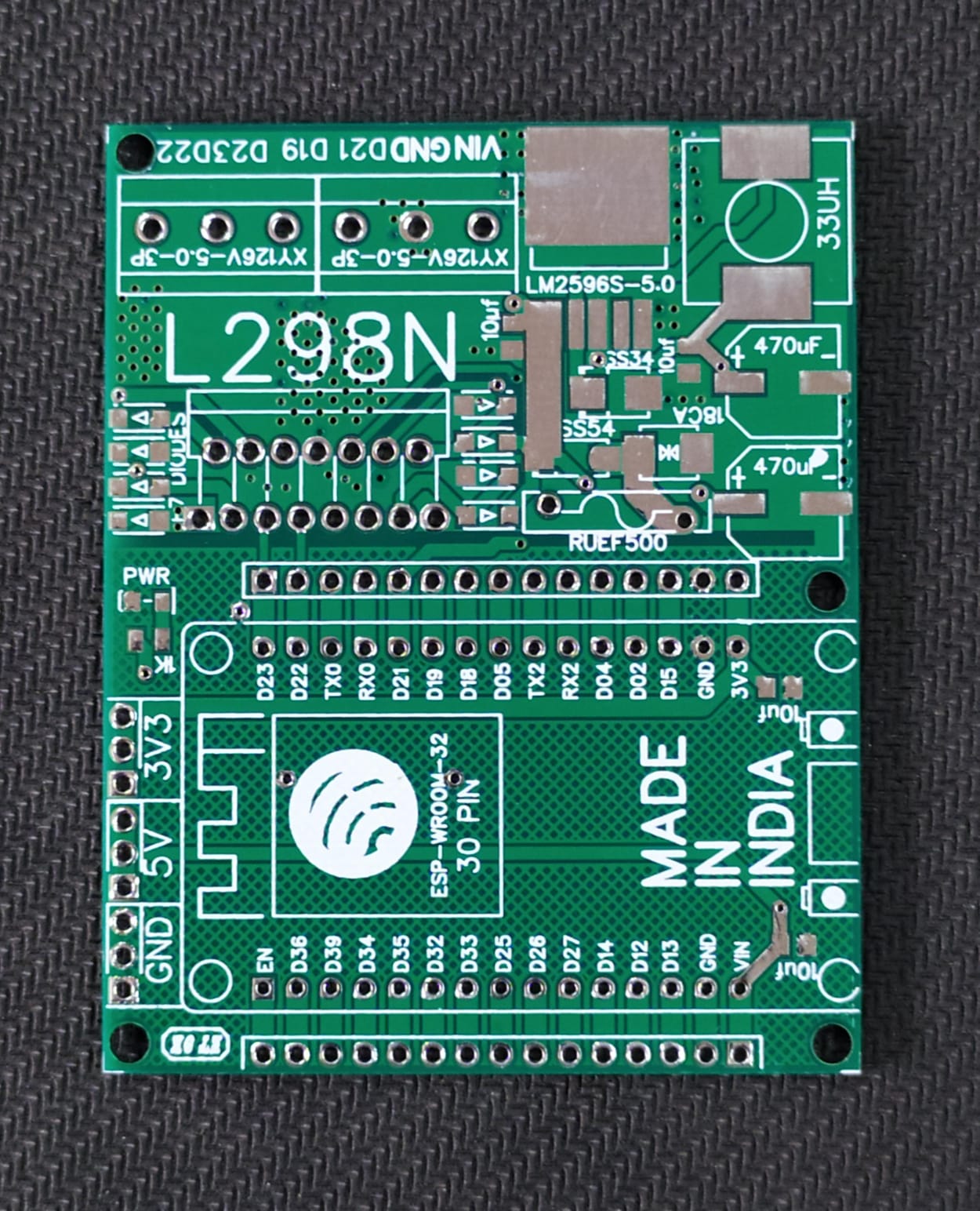 PCB For ESP32 30 pin with L298N & LM2596 Module ET7541