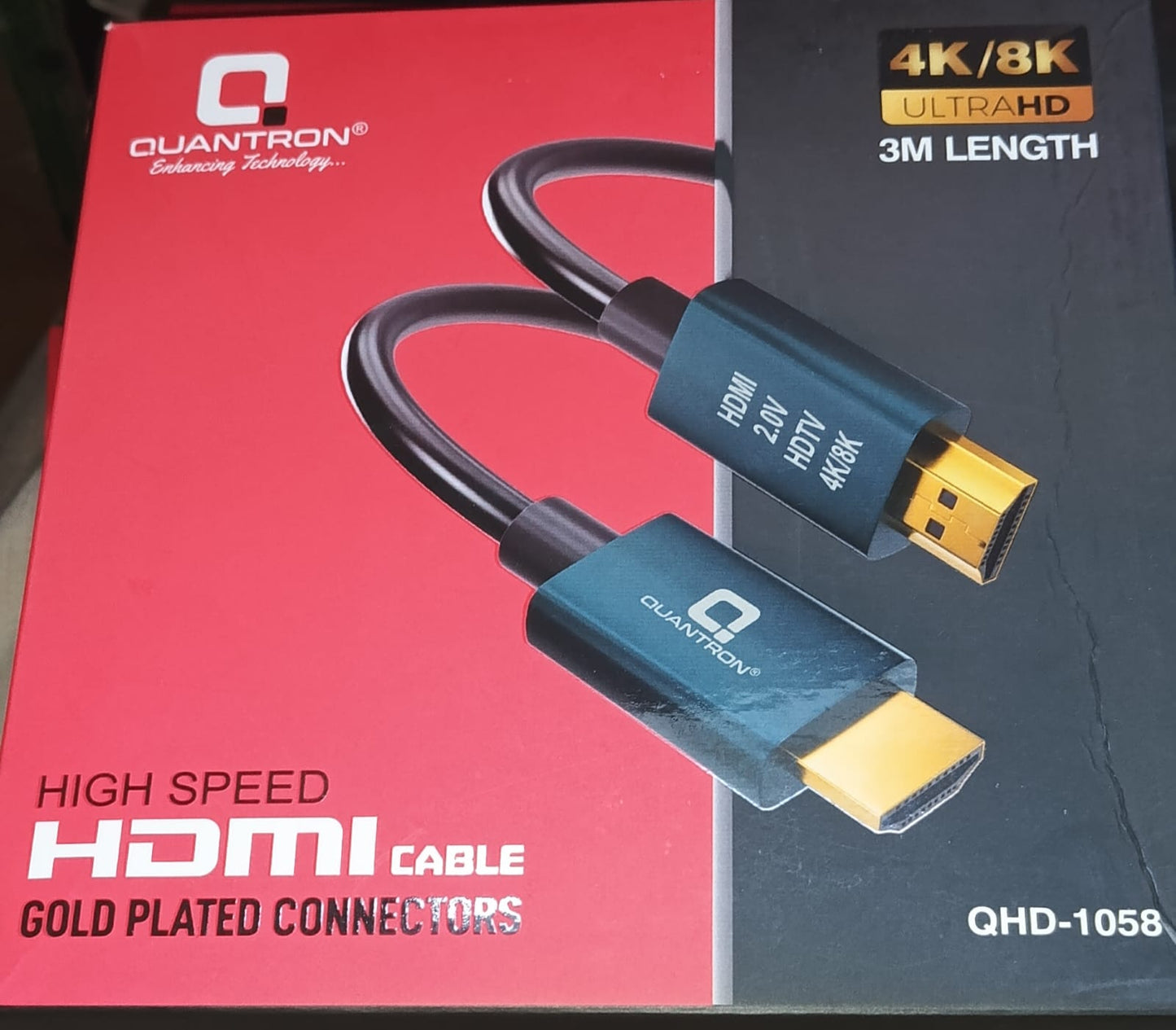 QUANTRON HDMI Cable 3Meter MALE TO MALE QHD-1058 ETD11476
