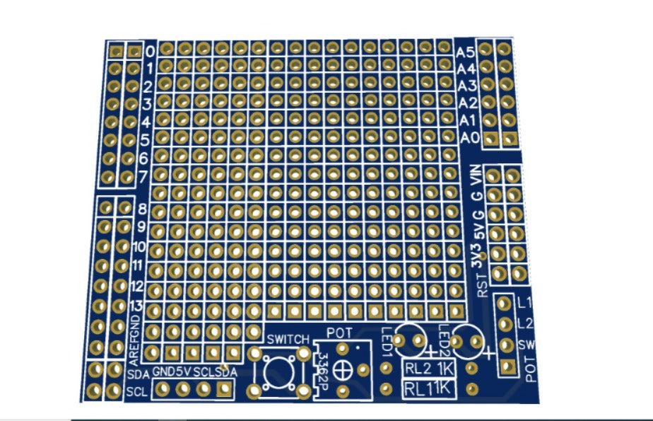 PCB For UNO Prototype Shield ETD11499