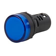 BLUE LED INDICATOR LIGHT 230V AC 22.5MM 28MM DIA ET7152