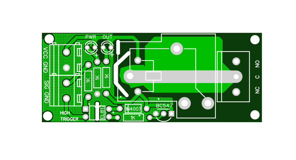 PCB FOR 1 channel 30A RELAY MODULE with optocoupler input 1CH ET9645