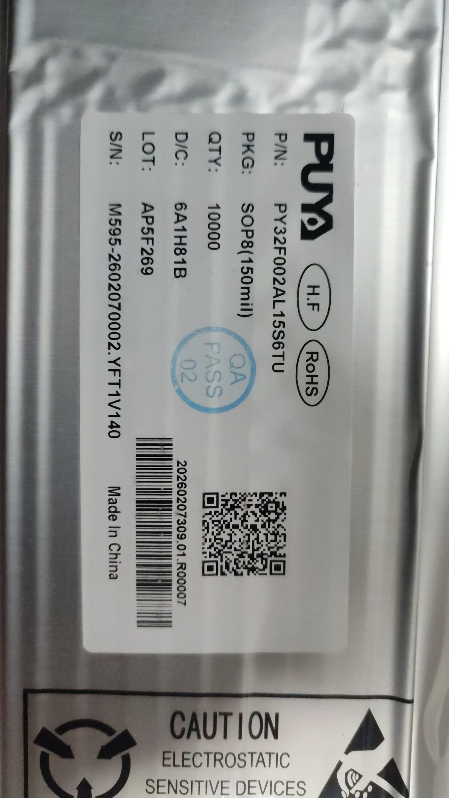 PY32F002AL15S6TU SOP-8 PUYA 32bit ARM Microcontrollers A2062