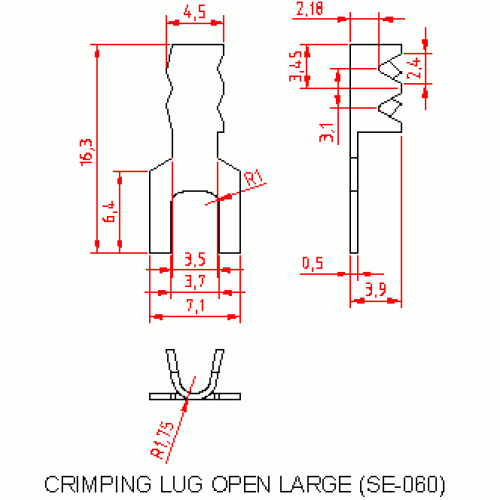 SE060 Crimping Lug Open ETH6662